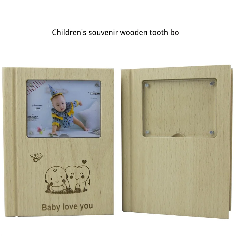 Детская Сувенирная деревянная коробка для хранения зубов для мужчин и женщин, детская коробка для хранения, английская, японская, Детская коробка для хранения
