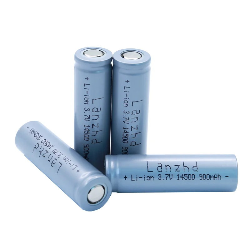 1-24 шт) Lanzhd 14500 900mAh 3,7 V литий-ионные аккумуляторы AA батарея литиевая батарея для светодиодных фонарей, налобный фонарь, мышь