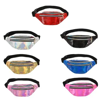 

Women Fanny Pack Holographic Belt Waist Bags Hologram Travel Shoulder Bag Party Hip Bum Packs Phone Pouch