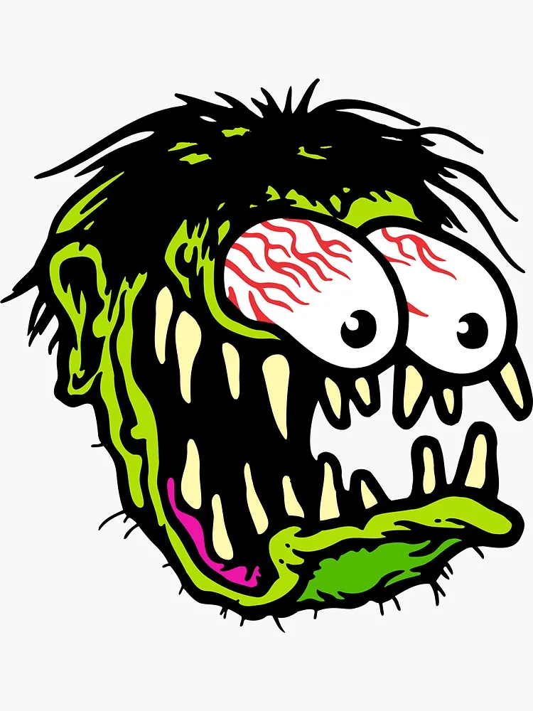 1 шт. Rat Fink Harley наклейка Забавный для автостайлинга виниловая графика декор окна