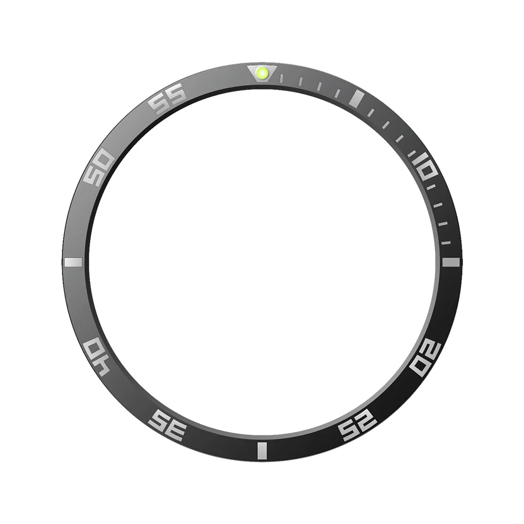 Для samsung Galaxy Watch 46 мм ободок кольцо клейкая крышка против царапин светящийся оптовый поставщик дропшиппинг - Цвет: BK