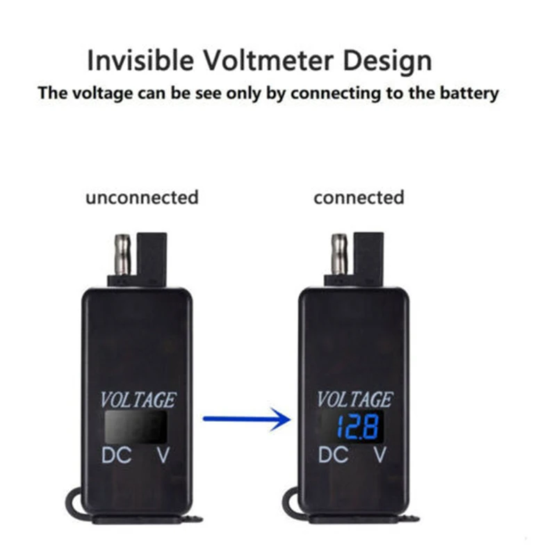 Зарядное устройство адаптер SAE к USB двойной порт удлинитель Встроенный предохранитель Водонепроницаемый ABS ПВХ черный запчасти 12 в
