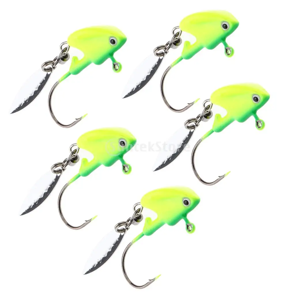 5 шт. Shad Jig Head светящиеся рыболовные приманки Underspin Swimbait крючки с ложкой для соленой и пресной воды для окуня и Судака