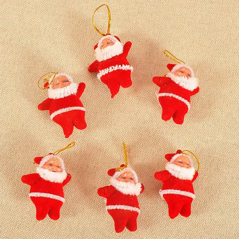 6 шт./компл. Санта Клаус Снеговик Дерево Игрушка Кукла повесить украшения для дома