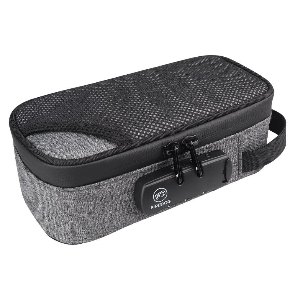 Odor Proof Pouch Carbon Lined Smell Proof Case Container for Travel Storage Black FIREDOG Smell Proof Bag