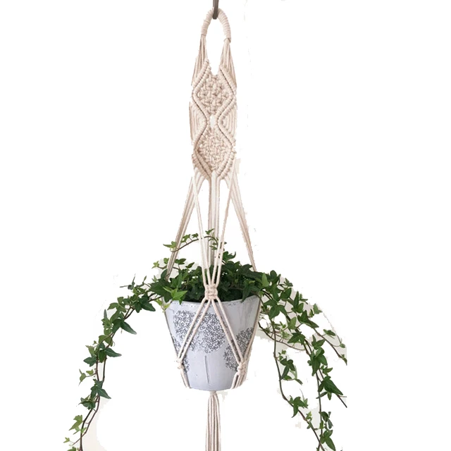 Hot sales handmade macrame plant hanger flower /pot hanger for wall decoration countyard garden