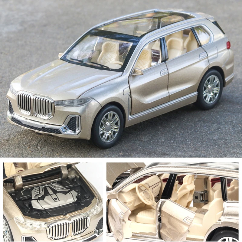 1:24 Масштаб моделирование X7 модель автомобиля SUV Diecasts транспортные средства Игрушки сплав Авто спиральное с горячей тянуть назад колеса автомобиля игрушки для детей