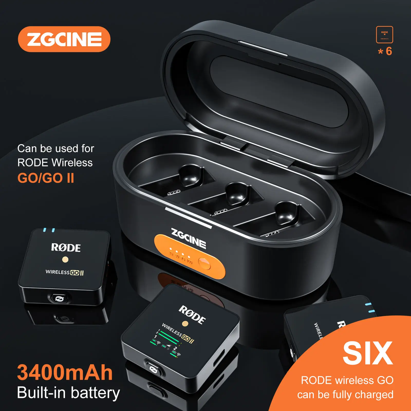 Внешний аккумулятор ZGCINE ZG-R30 для Rode Wireless GO 2 I II 3400 мАч встроенный G0 | Электроника