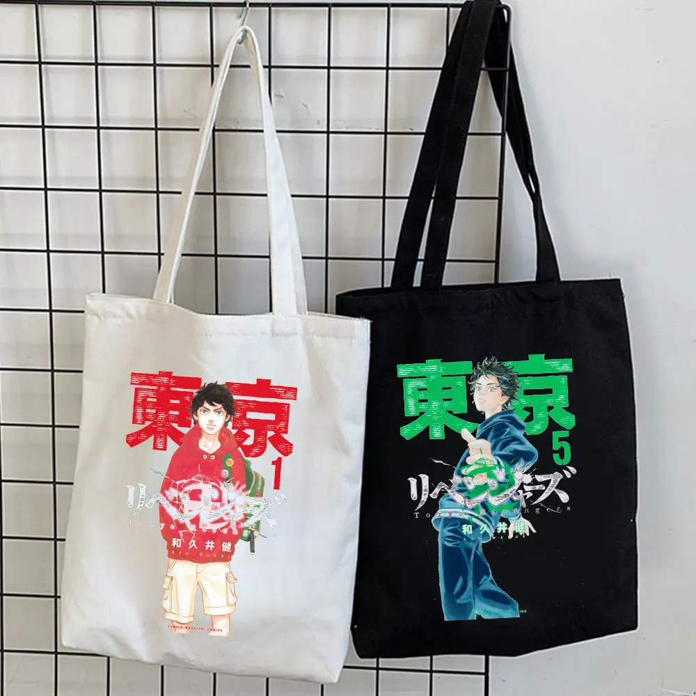 Summer Tokyo Revengers Japanese Anime Shoulder Canvas Bag Fashion Women Bags Large-capacity Casual Shopper Harajuku Handgag |