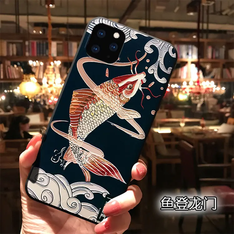 Чехол с тиснением под старину для Iphone 11 PRO MAX XS MAX XR X, чехол для 6 6 S 7 8 Plus, мягкий чехол
