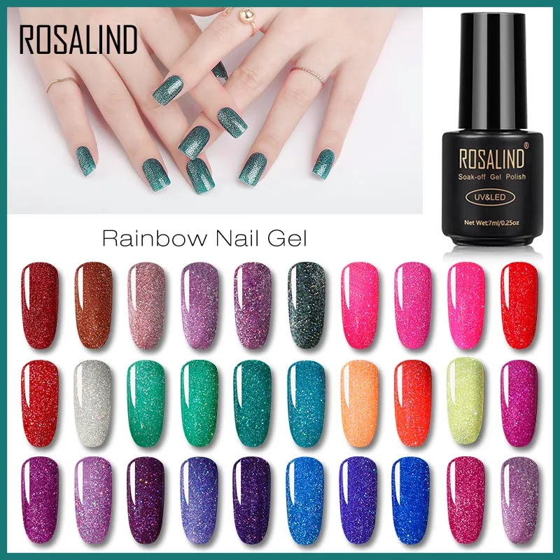 Rosalind Gel Nagellack Uv Gel Lak Farbe Vernis Semi Permanent Nagellack Primer Regenbogen Serie Hybrid Nail Art Manikure Nagelgel Aliexpress