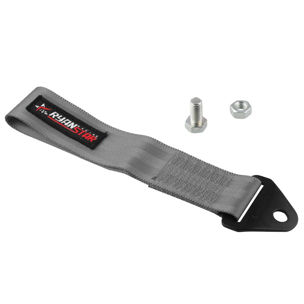 Car Automotive Tow Strap Set Front/Rear Bumper Hook