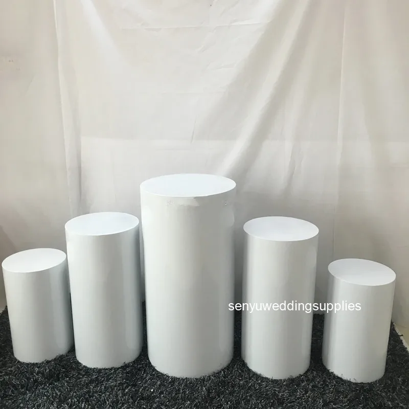 Nuovo Stile Di Formato Differente Bianco Piedistallo Rotondo Plinths Della Torta Decorativo Espositori E Alzate Senyu2116