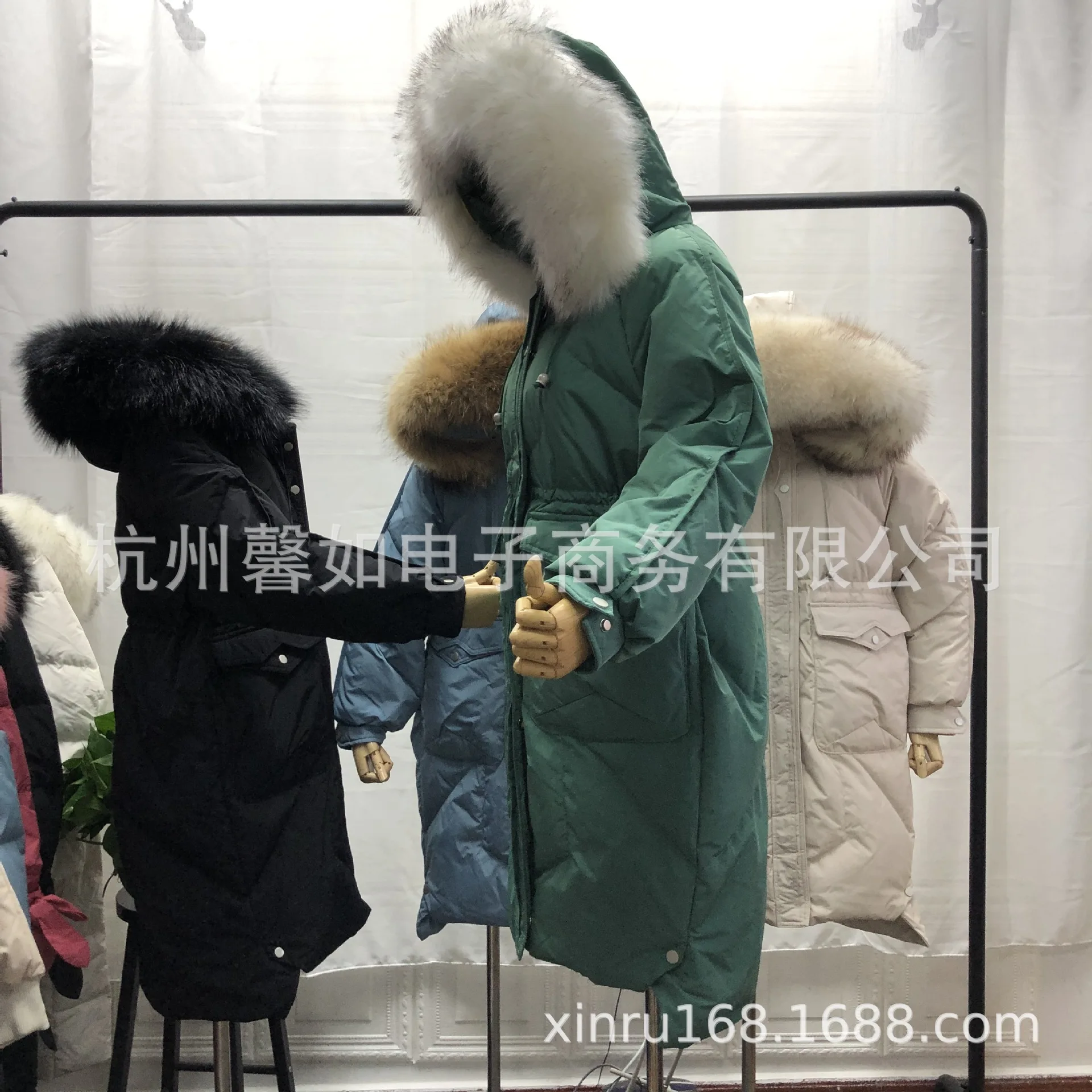 Новинка зимы продукты Южная Корея Dongdaemun Лисий меховой воротник из гусиного пуха Для женщин средней длины пуховик Для женщин платье