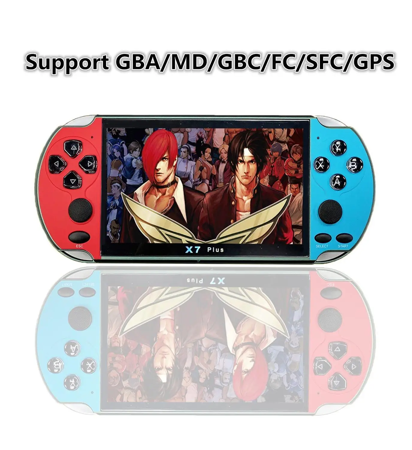 

64Bit 5.1" LCD X7 Plus Double Rocker 8G Handheld Retro Game Console Video MP3 Game Players Support Game Saved Progress/TV Output