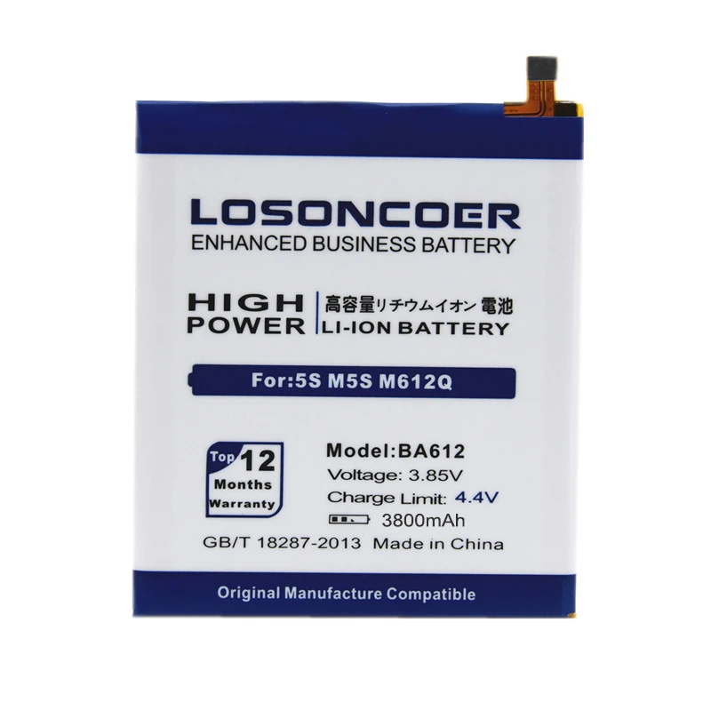 LOSONCOER BA612 аккумулятор для мобильного телефона 3800 мАч для Meizu Meizy M6 M5 5S 12 м M612Q M5S аккумулятор+ Подарочные инструменты
