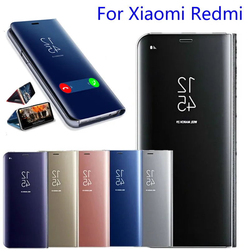 

Smart Flip Case For Xiaomi Redmi 4X Note 5 6 Pro Note 4X 4 5 5A 7 Mi A1 A2 5X 6 6X 8 Lite 9 SE Pocophone F1 Mirror Phone Cover