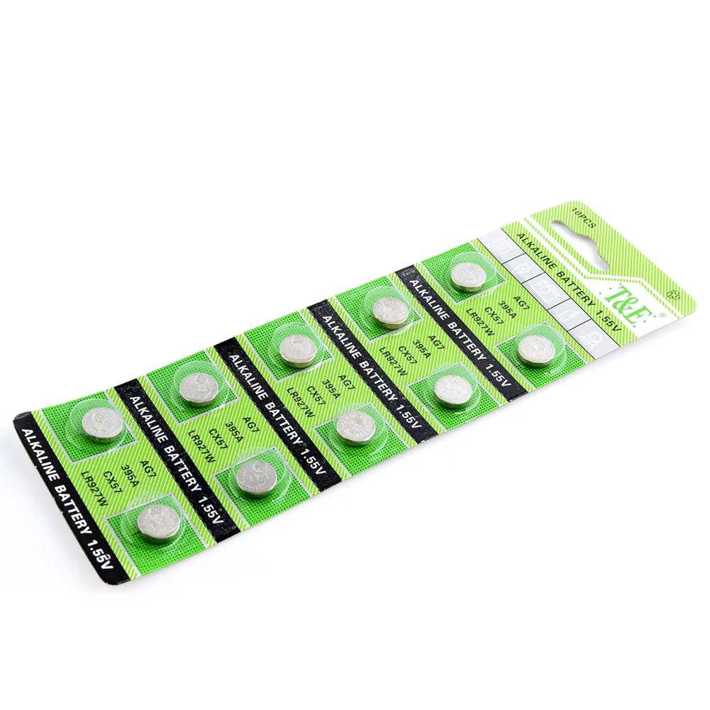 10x AG7 AG 7 395A LR927 LR57 часы батарейка для часов pilas SR57 399B S28 SR927SW Кнопка монета Батарея лазерные указки калькулятор