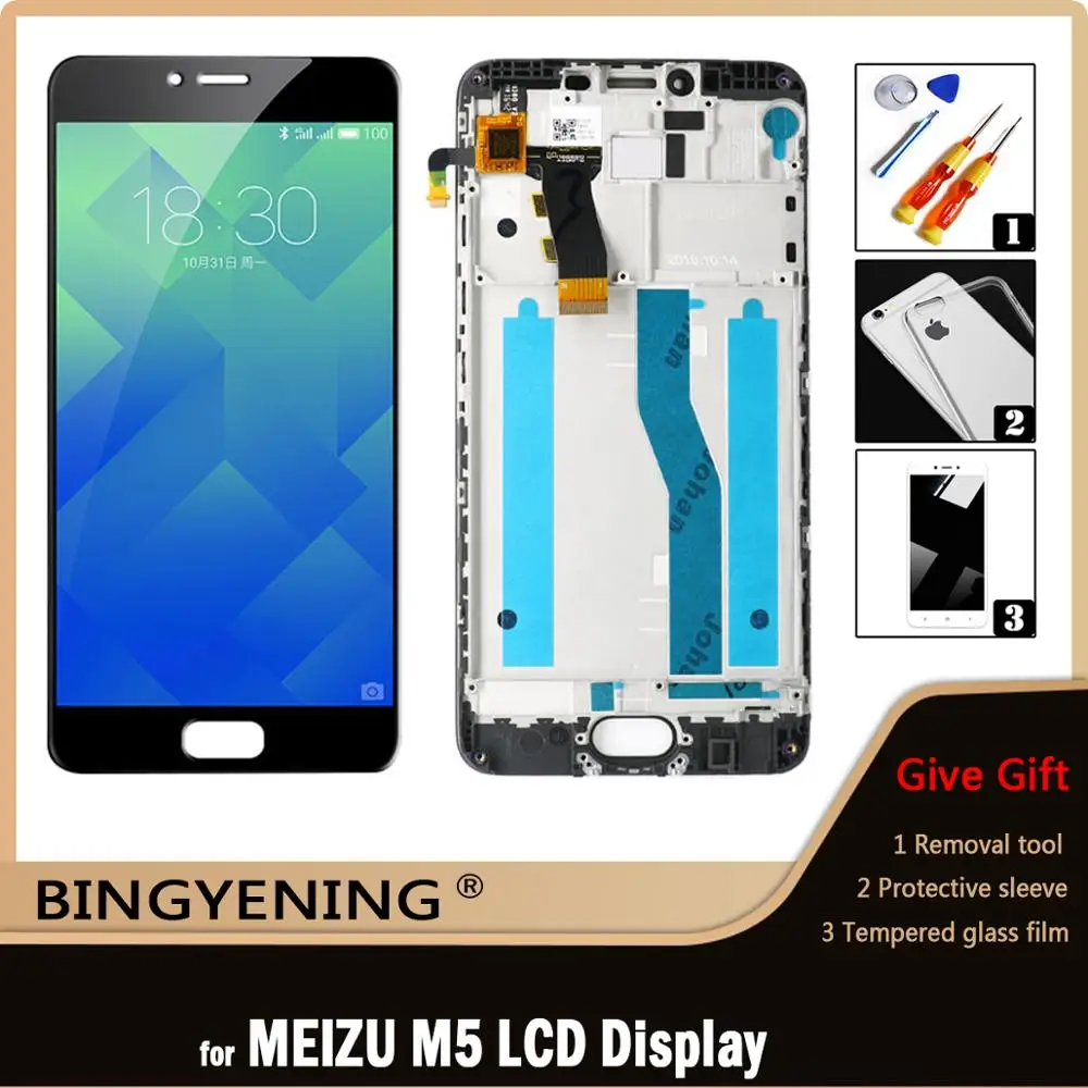 Оригинальный Для Meizu M5 ЖК-дисплей Экран дисплея с сенсорным экраном дигитайзер в