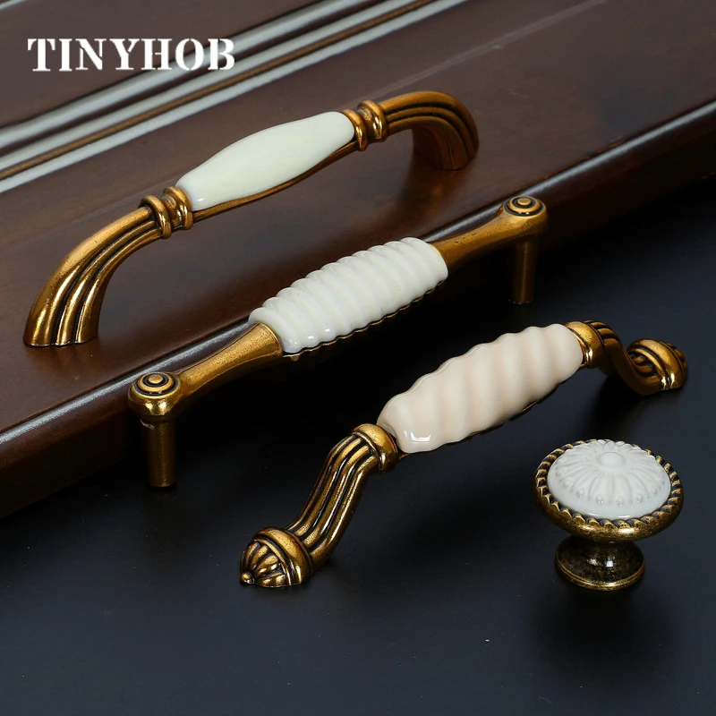 Antique Door Handles Ceramic Handle for Kitchen Cupboards Knobs