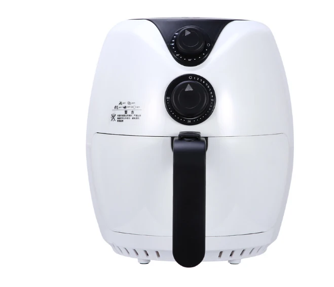 3L Air Fryer Automatic chicken fish baker household chips nuggets mozzarella stick maker Oven NO smoke Oil - Color: White