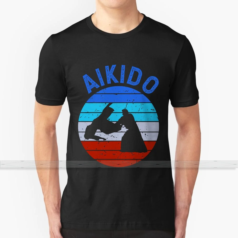 Футболка Aikido для мужчин и женщин японский хлопковый топ с индивидуальным