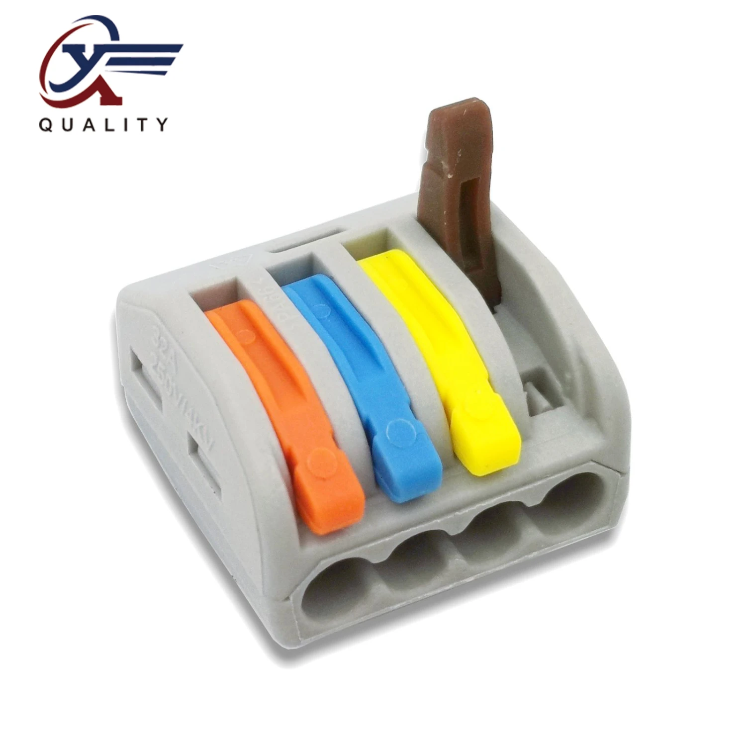 

30/50/100 PCS/lot PCT-214 color 222-214 mini fast wire Connectors Universal Compact Wiring Connector push-in Terminal Block