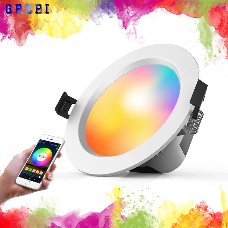 Светодиодный светильник Bluetooth умное приложение для регулировки яркости ламсветильник 5 Вт 9 изменение цвета
