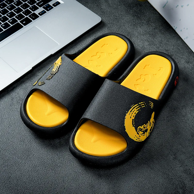 Men Slippers Mute EVA Soft Indoor Home Beach Unisex Non-slip Flip Flops Thick Sole Anti-slip Shoes Non Slip Slippers Soft Slippers Eva Slippers Fashion Slippers Soft Non Slip Slippers