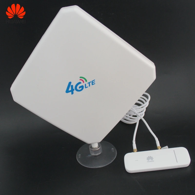 Разблокированный huawei E3372 E3372h-153 4G LTE 150 Мбит/с USB модем LTE беспроводной USB ключ+ большая 1 шт. антенна