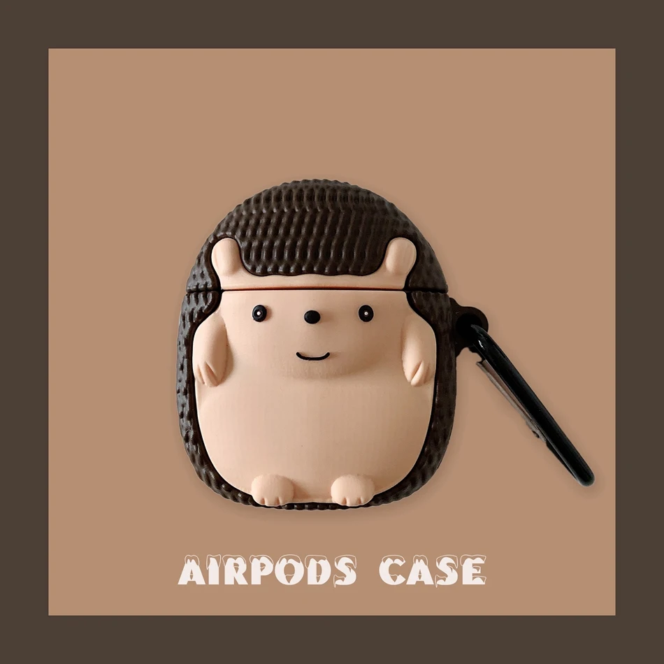 3D милый мультфильм животных чехол для AirPods 2 Чехол классный силиконовый аниме Bluetooth беспроводные наушники чехол для Apple Air Pods 1 чехол