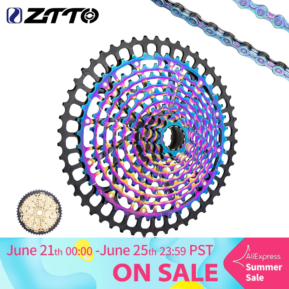 ZTTO MTB 11 Speed 9 50T Cassette XD Ultimate Pro ULT Golden Rainbow 372g Steel Durable Sprocket Ultralight 11s 9 50 k7 9 to 50