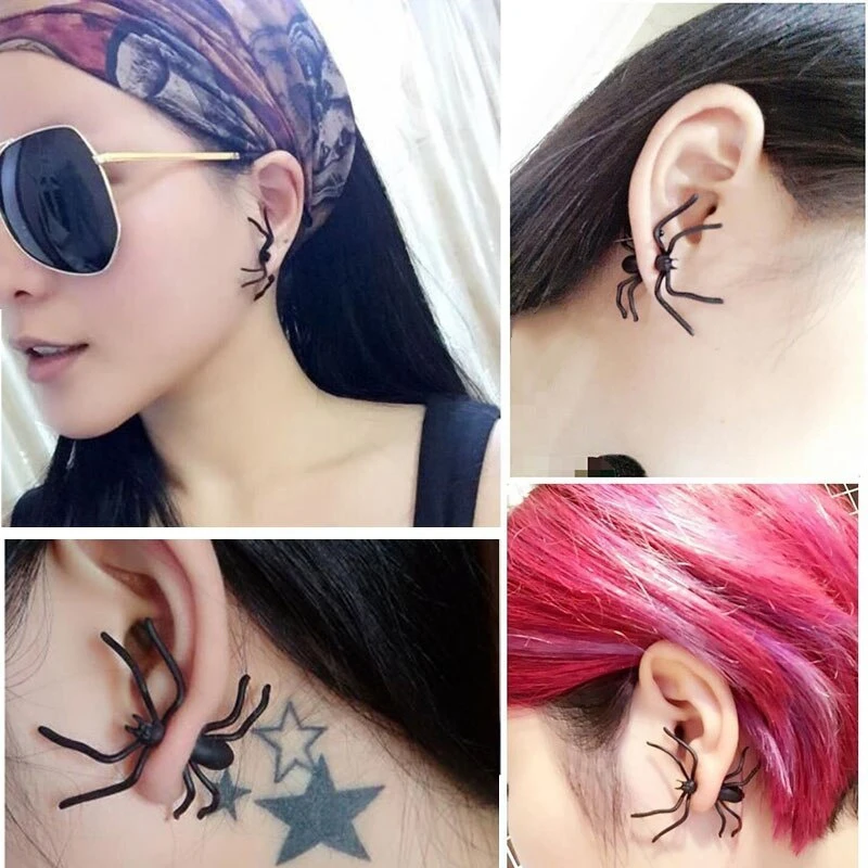 

Stud Earring Halloween Decoration Ear Lovely Spider Earring 1 Pcs Unique Praty Sturdy