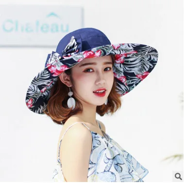 

Women's Versatile Summer Outing UV-Protection Topee Korean-style Fashion Printed Oversized along Peach Heart Sun Hat