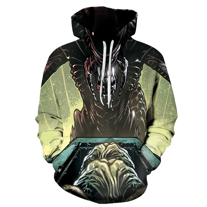 wy-2369 Уникальная Женская толстовка с капюшоном Alien Vs Predator, толстовки с капюшоном Alien, Мужская одежда, Harajuku, мужские/женские пуловеры в стиле хип-хоп - Цвет: wy-2369