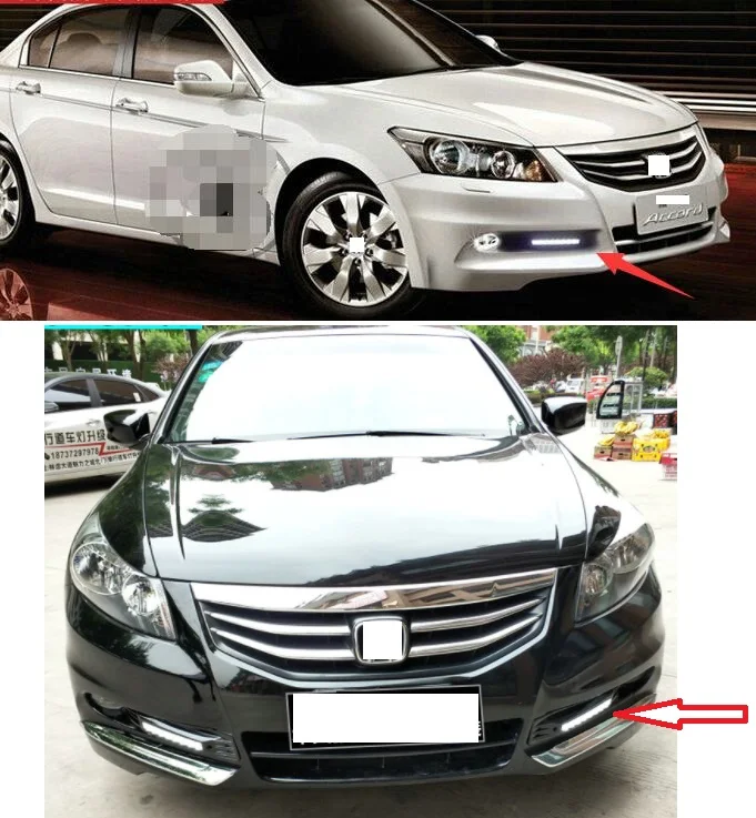 Capqx 1 пара для Honda Europe Accord 2011-2013 Светодиодный дневной ходовой свет Поворотная сигнальная лампа DRL ПТФ в передний бампер дневной свет