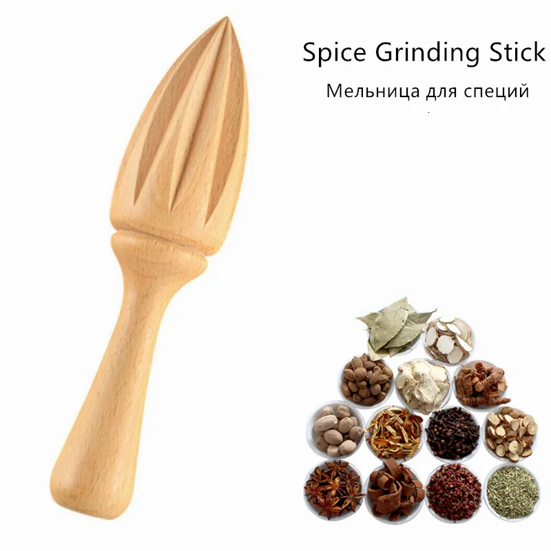 XinChen Wooden Lemon Squeezer Hand Press Manual Juicer Fruit Orange Citrus Spice Extractor Reamers Ten-corner Design