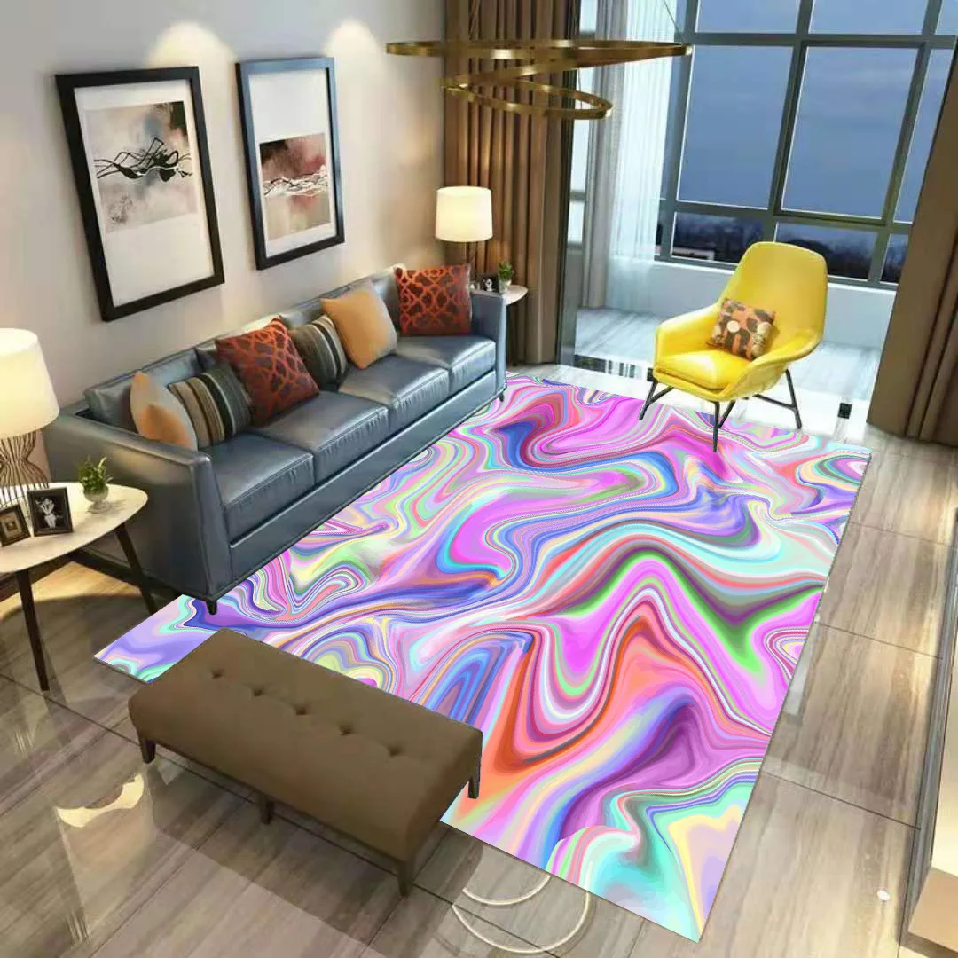 

Colored Quicksand Carpet Square Anti-Skid Area Floor Mat Rug Non-slip Mat Dining Room Living Room Soft Bedroom Carpet 07