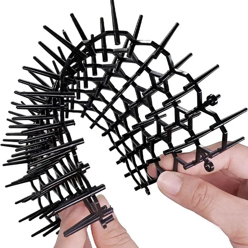 5PCS Outdoor Garden Plastic Cat Scat Mat Safe Plastic Anti cat Net Cat