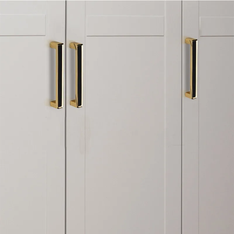 KK&FING European Light Luxury Black Gold Zinc Alloy Cabinet Handles and Knobs Kitchen Cupboard Wardrobe Door Pulls Drawer Knobs