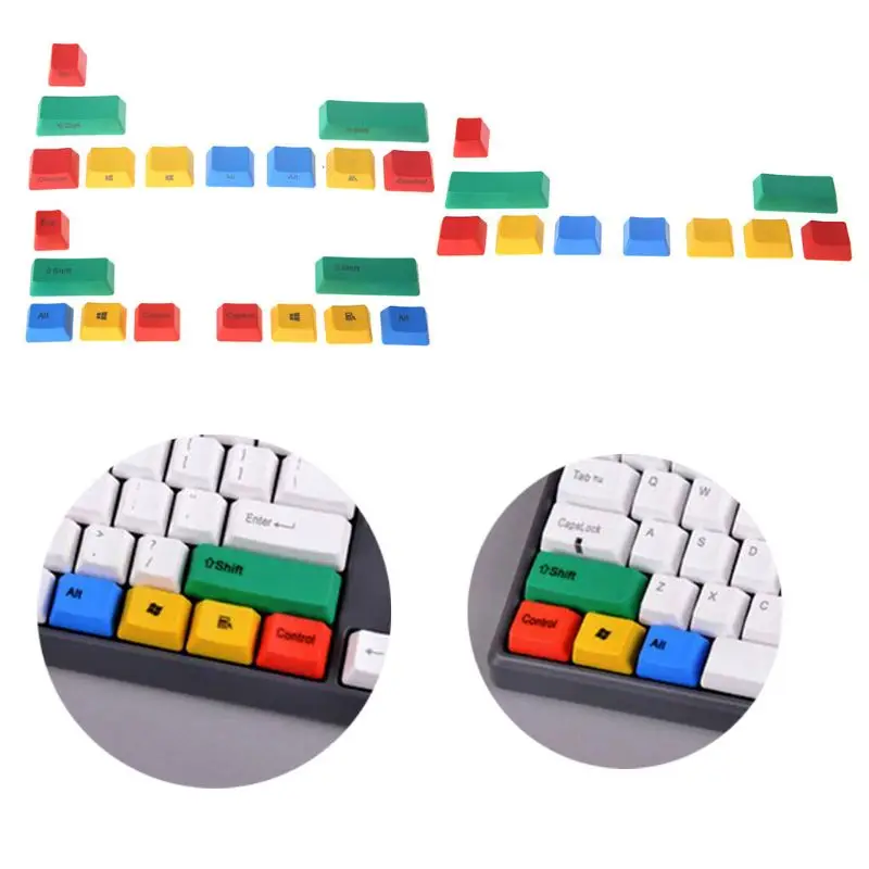 

10PCS PBT 10 Keys esc Keycap keycaps RGBY Mechanical Keyboard Add-on Kit OEM Cherry height Colorful interesting