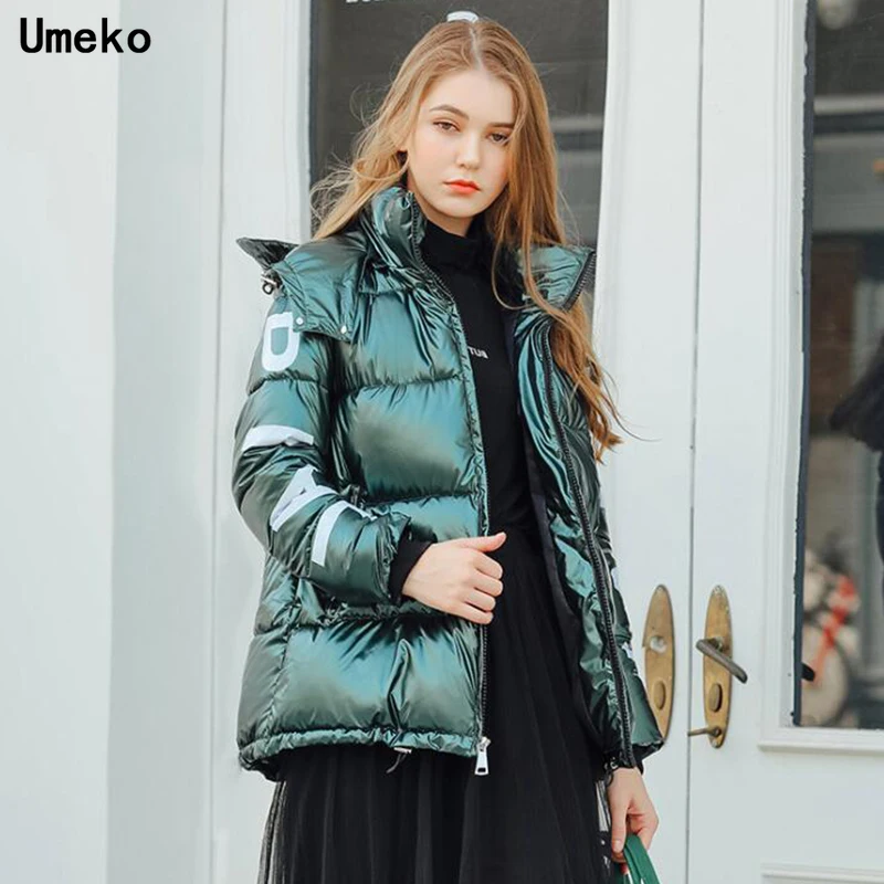 Umeko Chic Новая зимняя Женская куртка Высокое качество пальто с капюшоном женские модные куртки зимняя теплая женская одежда повседневные парки