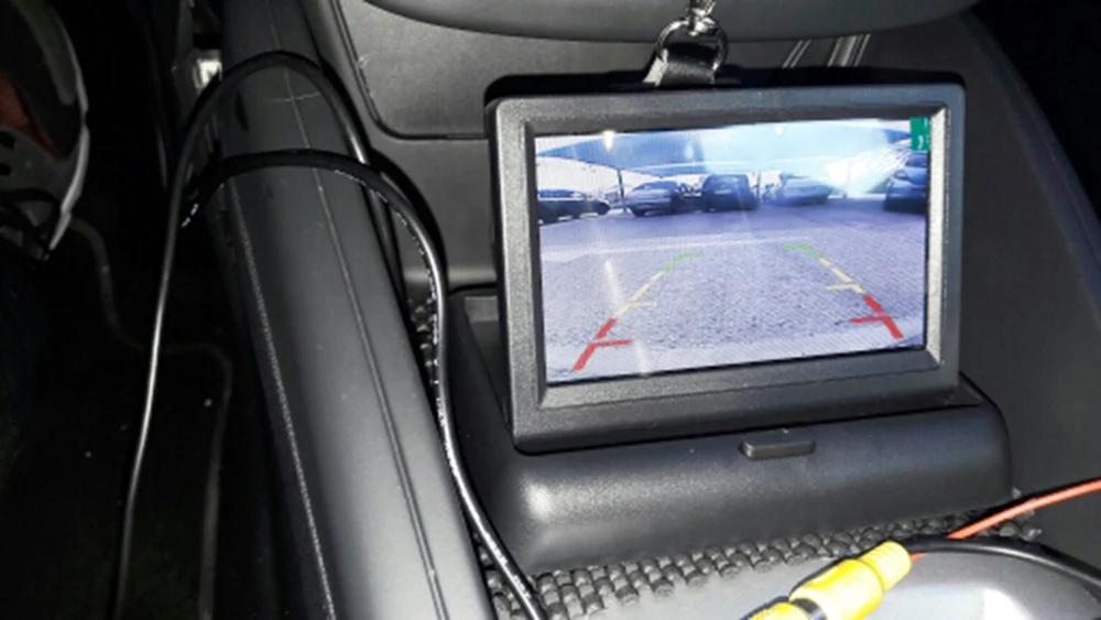 Высокое разрешение 4," цветной TFT lcd Складной автомобильный монитор помощи при парковке DC 12V Складной автомобильный монитор с камерой заднего вида
