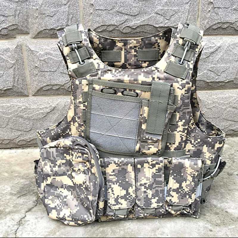 Охотничий Регулируемый Жилет Molle Armor Тактический тренировочный жилет военный Пейнтбольный стрельба одежда армейский Открытый спортивный инвентарь
