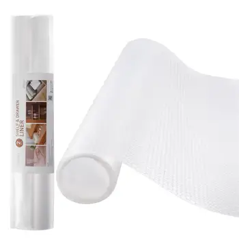 

Hemoton 2 Rolls 450g/m² Shelf Drawer Liner EVA Non-Slip Mat Waterproof Refrigerator Pad 150x45 CM (Transparent White)