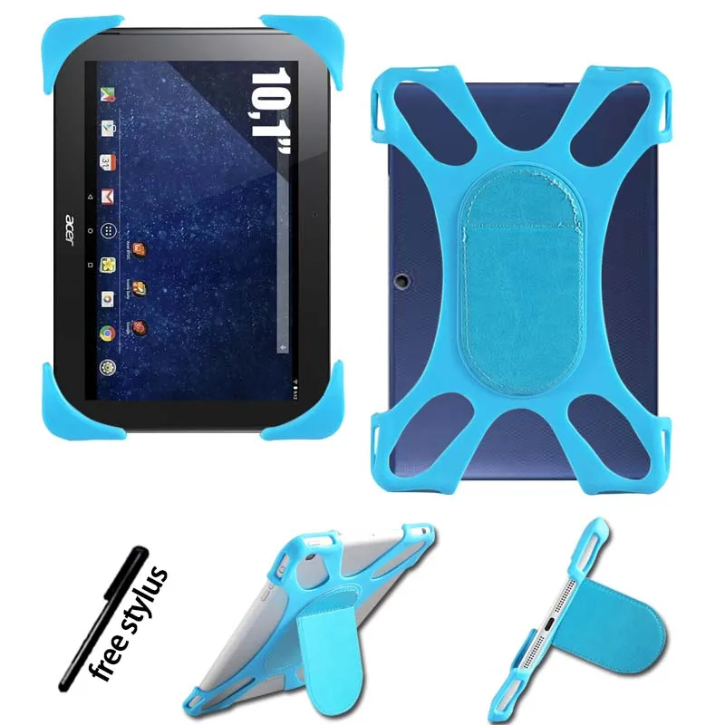 KK& LL для acer Iconia Tab 10 A3-A30 10,1 дюймов-планшет противоударный силиконовый чехол-подставка+ стилус - Цвет: aqua bule