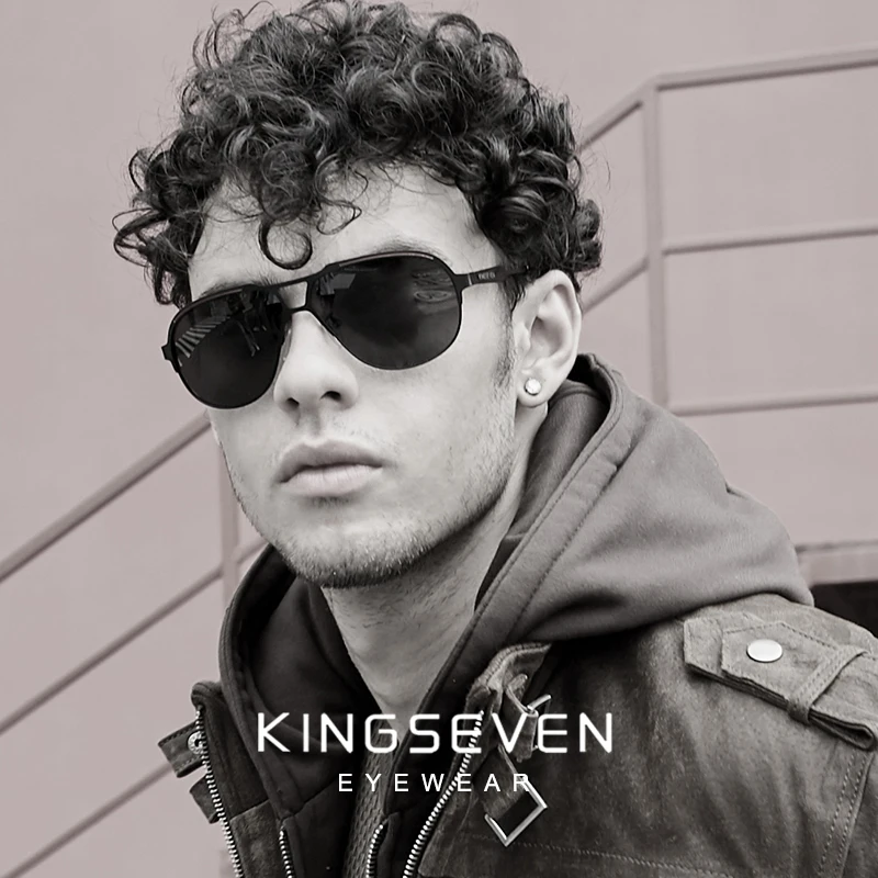 KINGSEVEN дизайн Пилот солнцезащитные очки мужские винтажные Поляризованные солнцезащитные очки Аксессуары мужские солнцезащитные очки для мужчин на заказ
