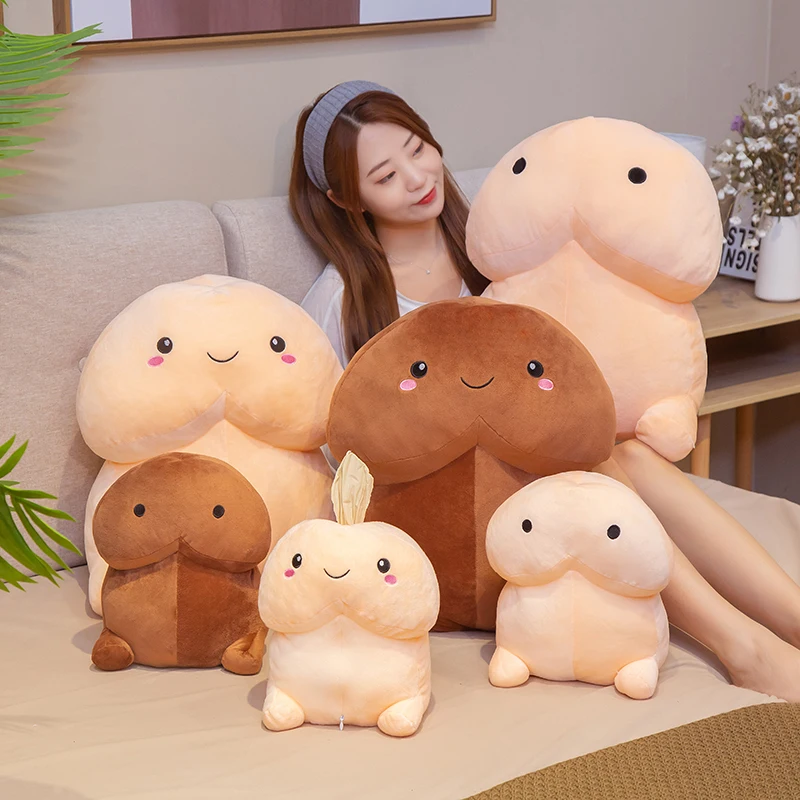 New 10/20cm Simulation Lovely Flesh-Colored Penis Plush Toy Pillow Sexy Soft Cute Toy Stuffed Funny Cushion Gift For Girlfriend 2