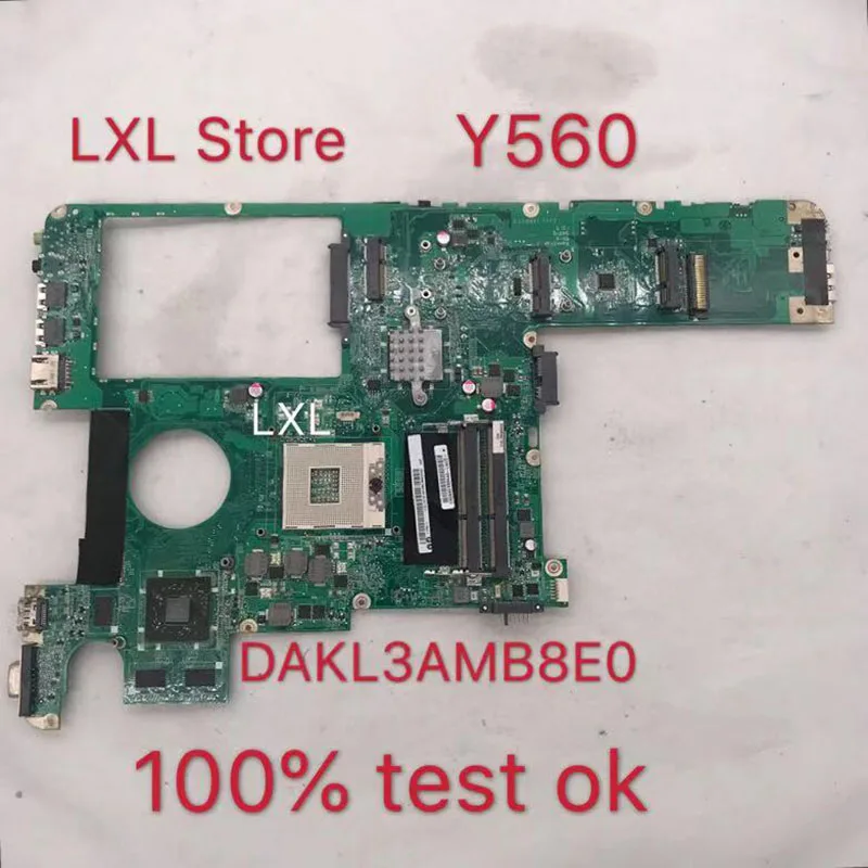 Для Y560 DAKL3AMB8E0 HM55 DDR3 1 ГБ DDR3 HD5000 Материнская плата ноутбука Полный Testado ОК