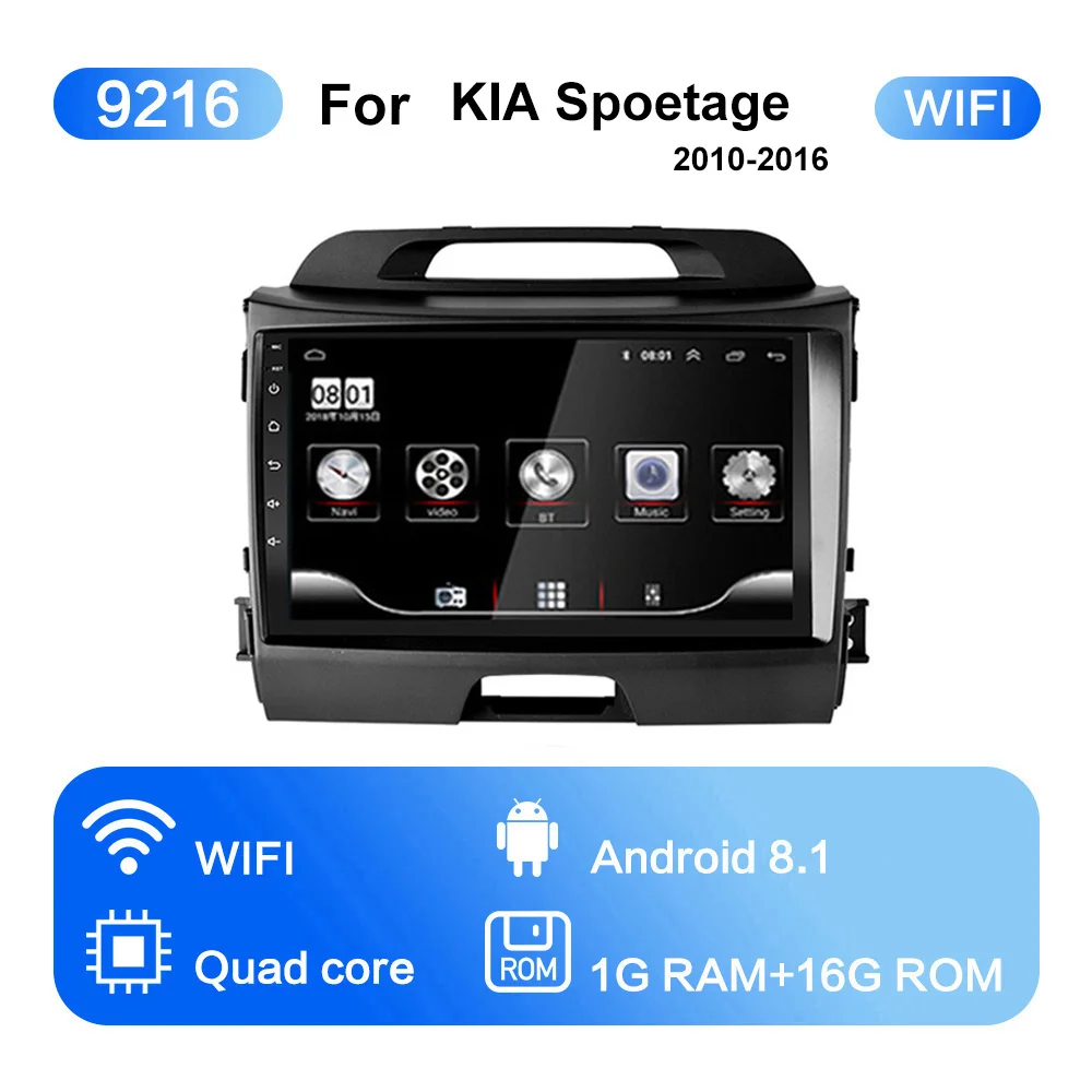 2G Оперативная память 32G Встроенная память Android 8,1 2din автомобильный Радио Мультимедийный видеоплеер навигации gps для KIA sportage 2011 2012 2013 - Цвет: 9216-1-16